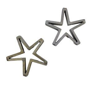 Metal‎ Welded Painted Stars Set of Two Handmade Homemade Gift